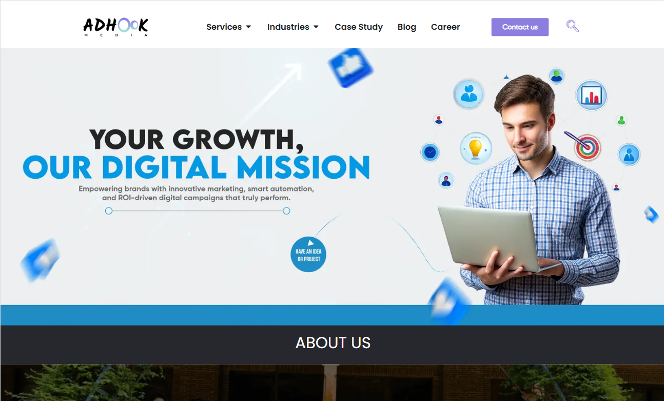 AdHook Media website